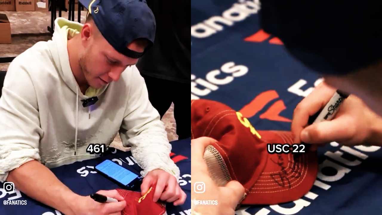 WATCH: Christian McCaffrey, ex-Stanford RB, crosses out rival USC’s logo when asked to sign a USC hat