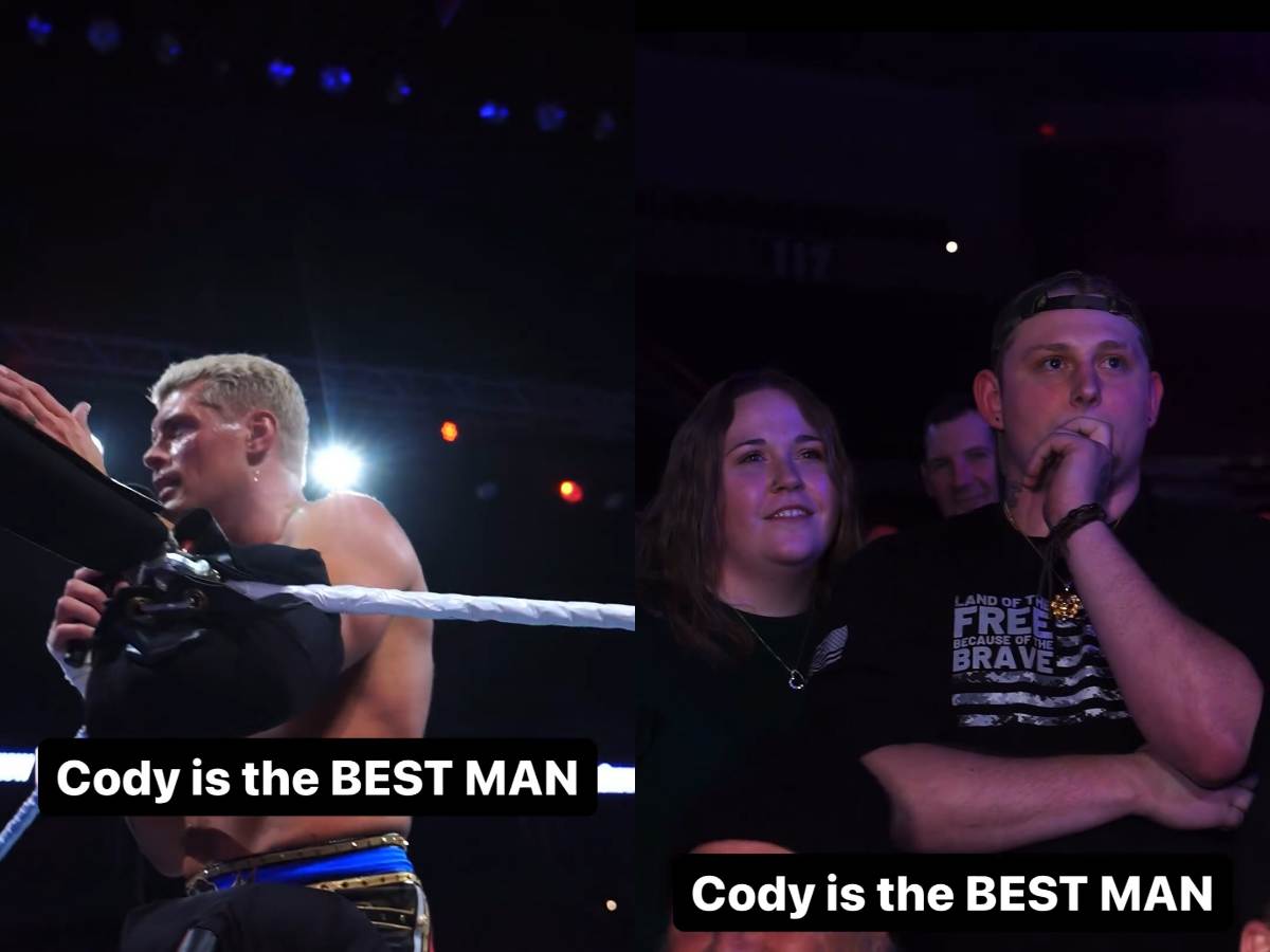 WATCH: Cody Rhodes makes fan’s dream come true as he agrees to be the BEST MAN at his wedding at WWE Live Event 