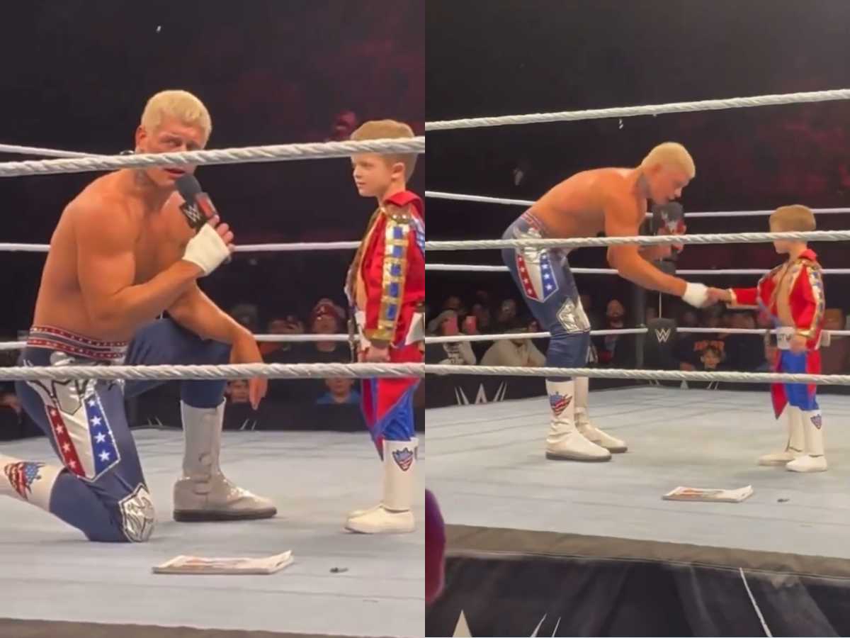 WATCH: “This is gonna go wrong,” Cody Rhodes delighted after reciving desired answer from a young fan at a WWE Live Event