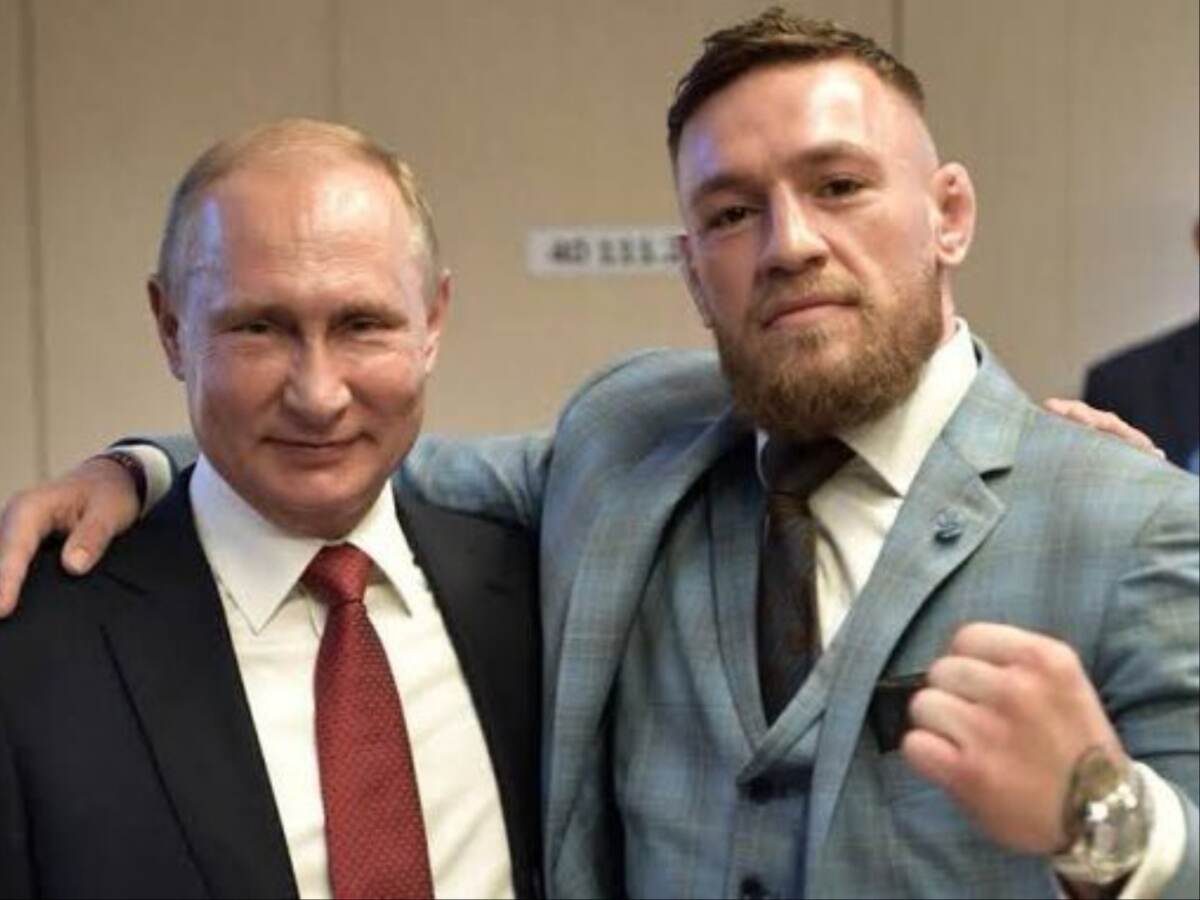 WATCH: ‘Got put in his place’ – Video of Putin’s secret service warning Conor McGregor for putting arms around Russian leader resurfaces; leaves fans in frenzy