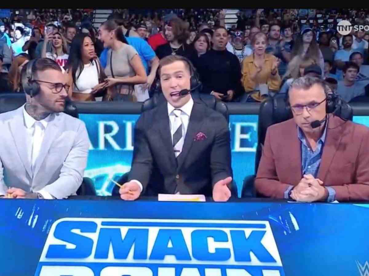 Corey Graves, Kevin Patrick, and Michael Cole