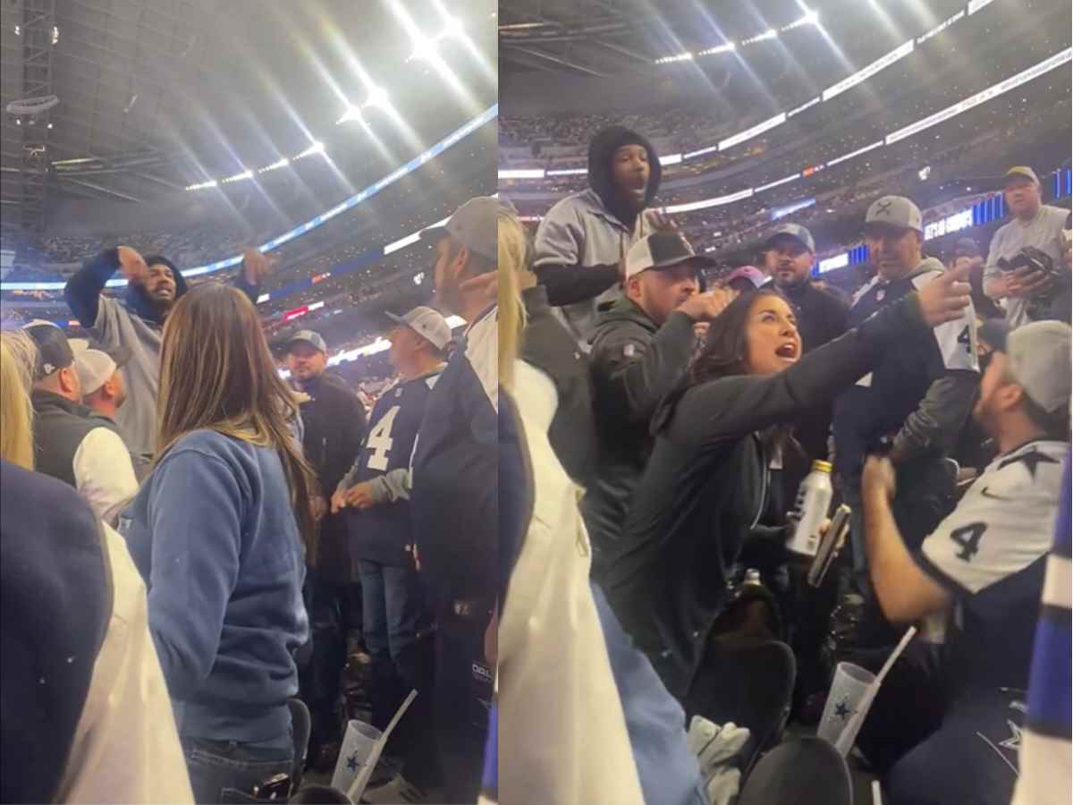 WATCH: “F**k you bitch!” – Cowboys fans get involved in a heated altercation during humiliating playoff loss against the Packers