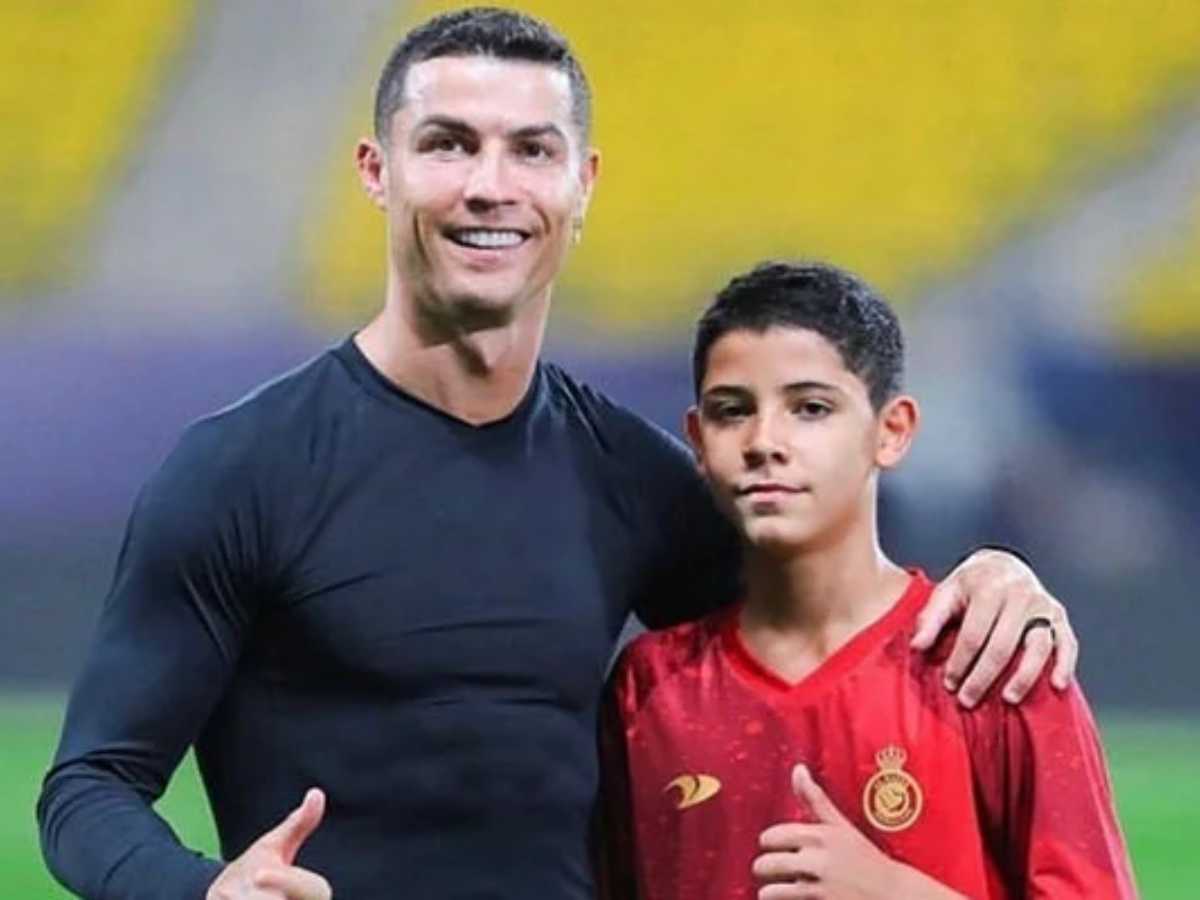 Cristiano Ronaldo and Cris Jr. 