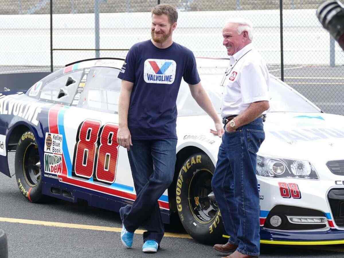 Dale Earnhardt Jr. and Cale Yarborough