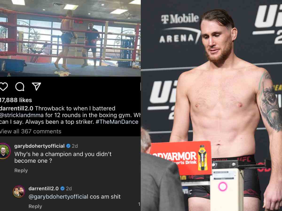 “Cos am sh*t” – Darren Till shuts up hater with HILARIOUS reply after claiming to have ‘battered’ Sean Strickland for 12 rounds
