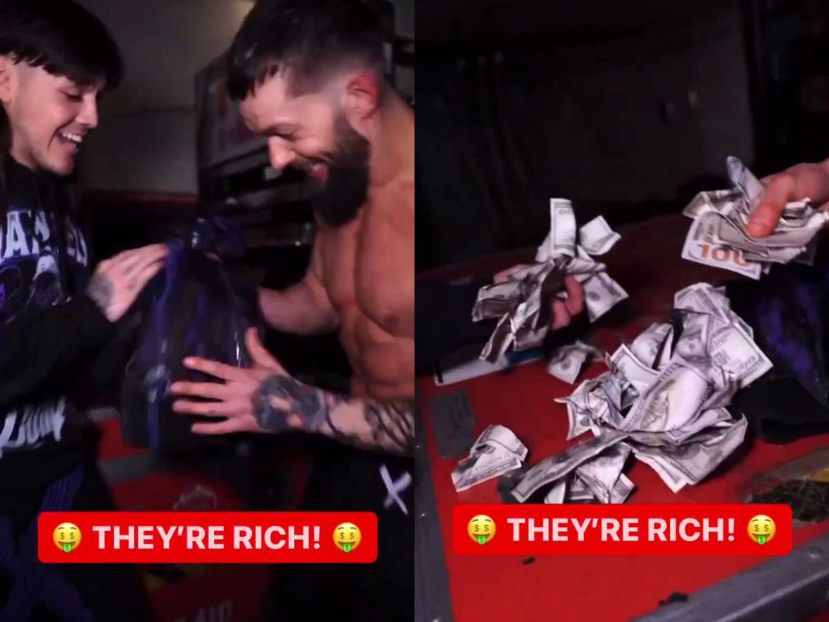 WATCH: Finn Balor and Dominik Mysterio overjoyed as R-Truth gives them hefty cut from his merchandise sales while snubbing JD McDonagh out