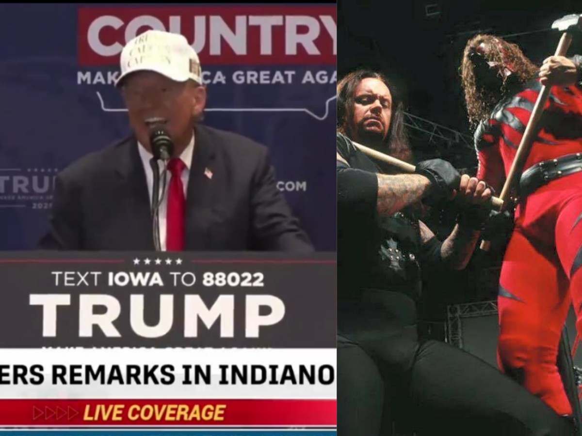 WATCH: “It may be acting,” Former US President Donald Trump acknowledges WWE’s iconic duo Kane and The Undertaker in pre-election rally