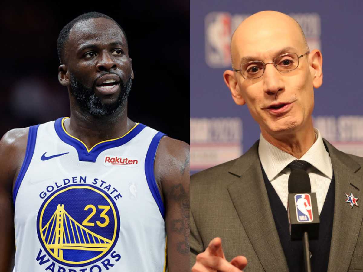 Draymond Green and Adam Silver 