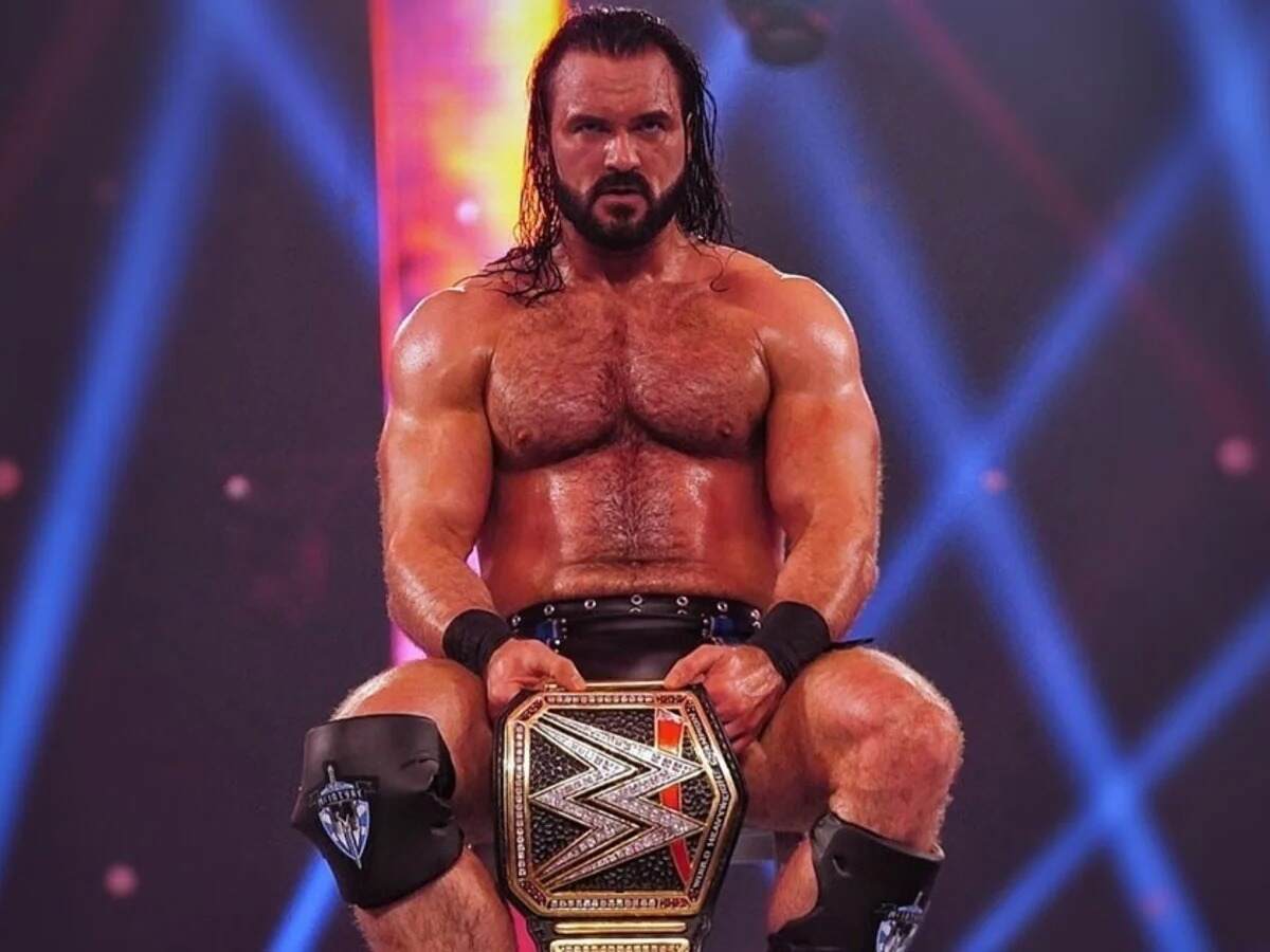 Drew McIntyre with his WWE Championship