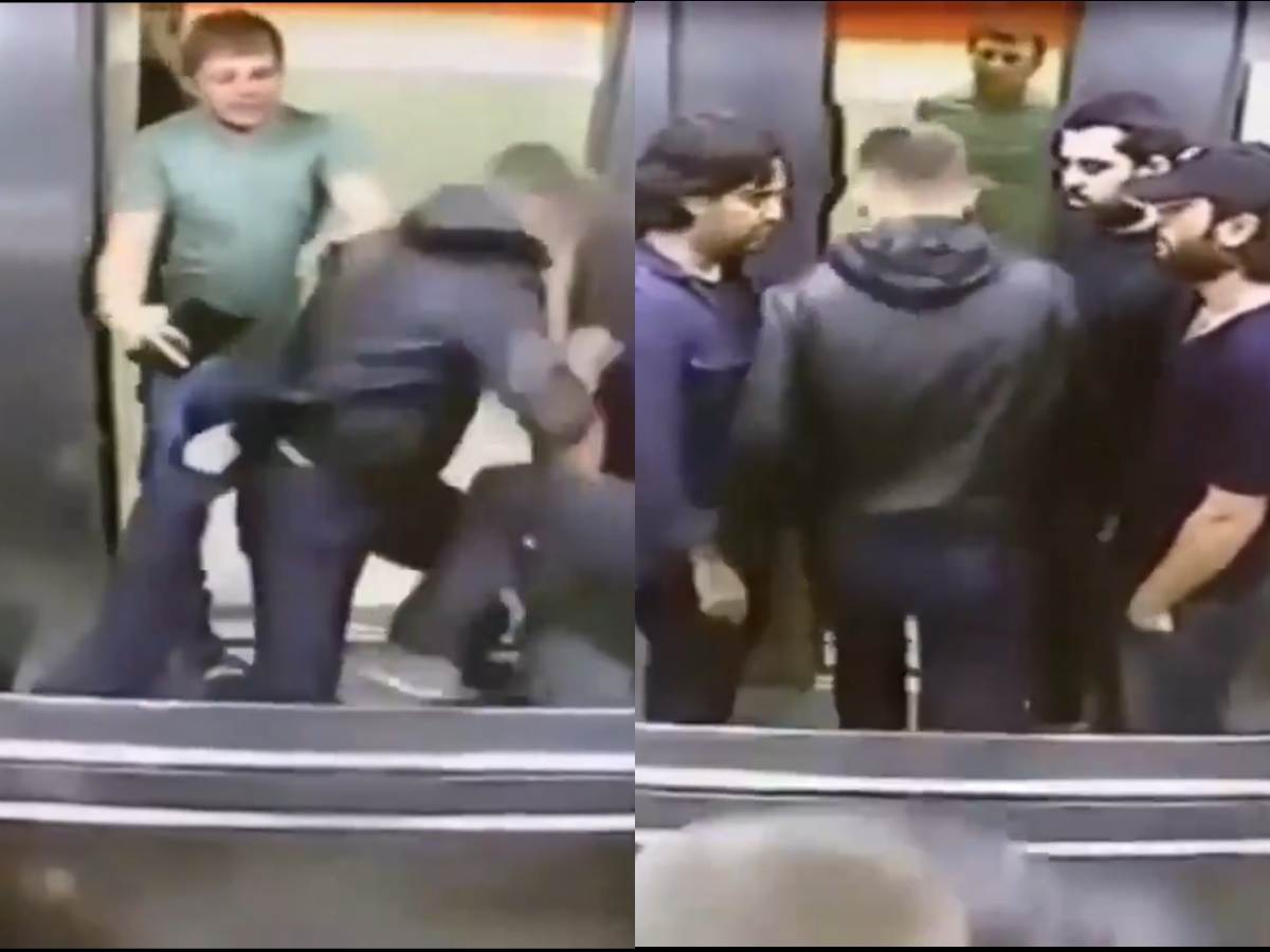 WATCH: “18 piece crispy combo”- MMA style 3 vs. 1 brawl in elevator leaves fans in splits