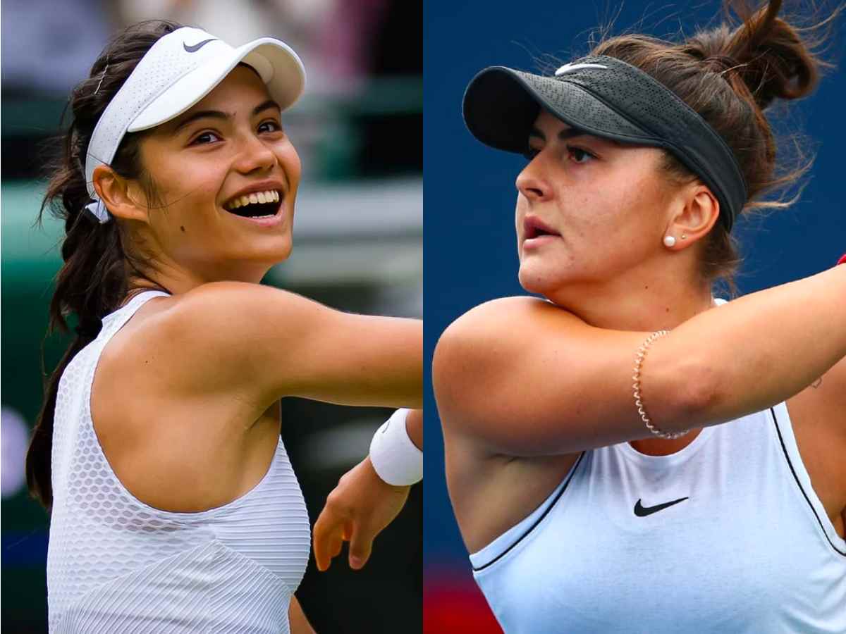 Emma Raducanu (L), Bianca Andreescu (R)