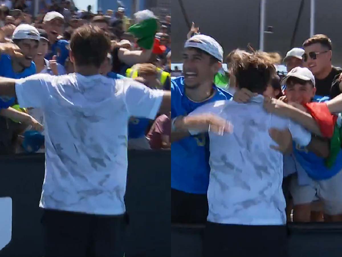 Flavio Cobolli’s wholesome celebration with Italian fans turns into a music fest following a thrilling 5-set victory at 2024 Australian Open, breaks the internet