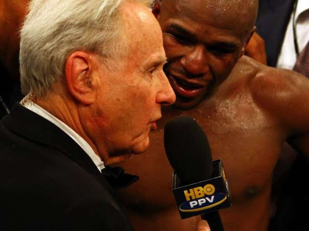 Floyd Mayweathr against Larry Merchant