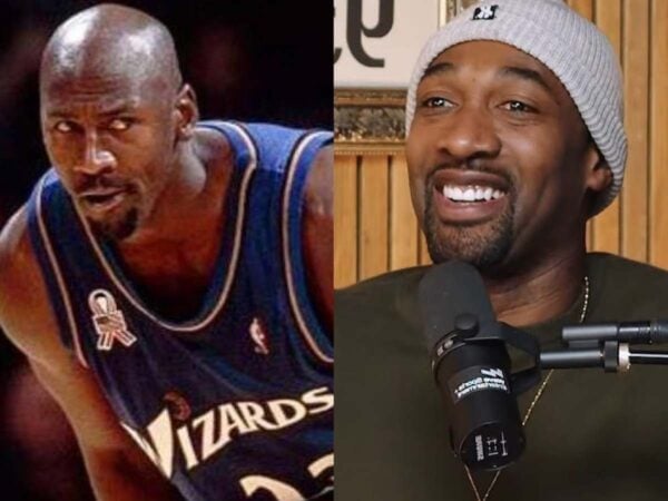 Gilbert Arenas says Michael Jordan recognized his old shorts when Arenas' son went up to get it signed