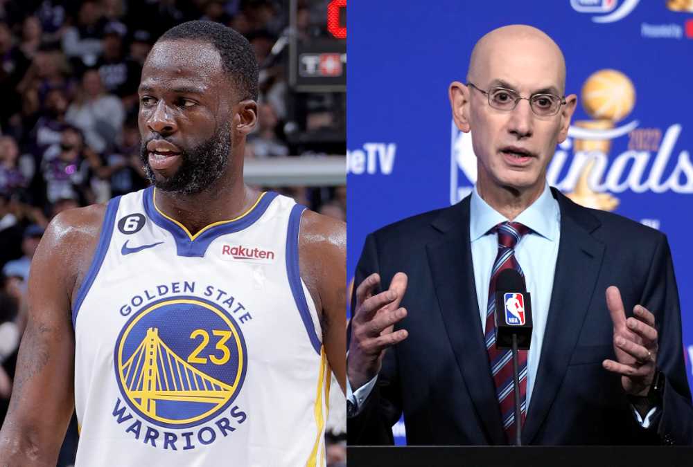 Draymond Green and Adam Silver