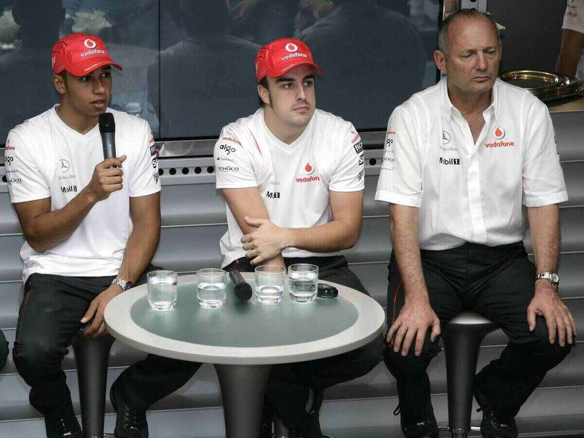 Lewis Hamilton, Fernando Alonso and Ron Dennis