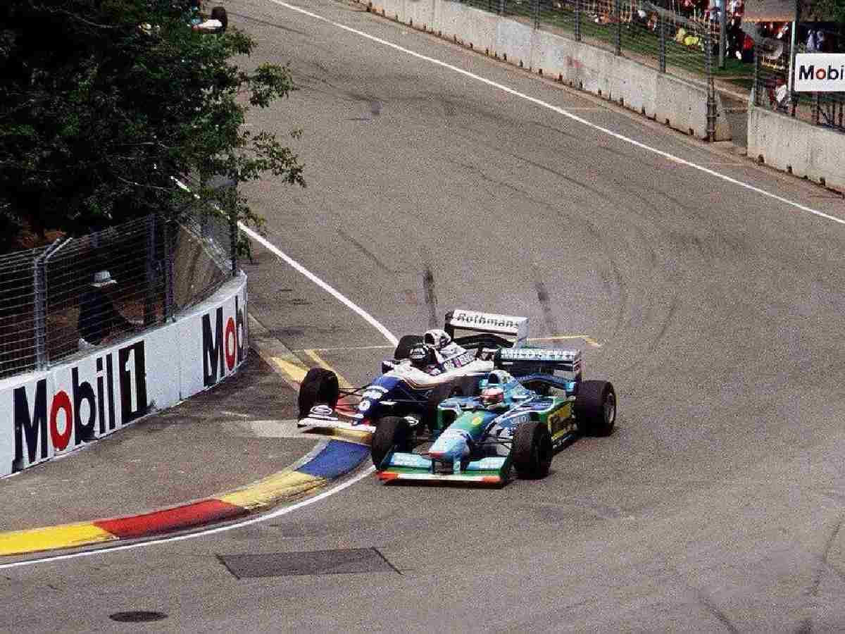 Michael Schumacher's controversial defense on Damon Hill's move at 1994 Australian GP