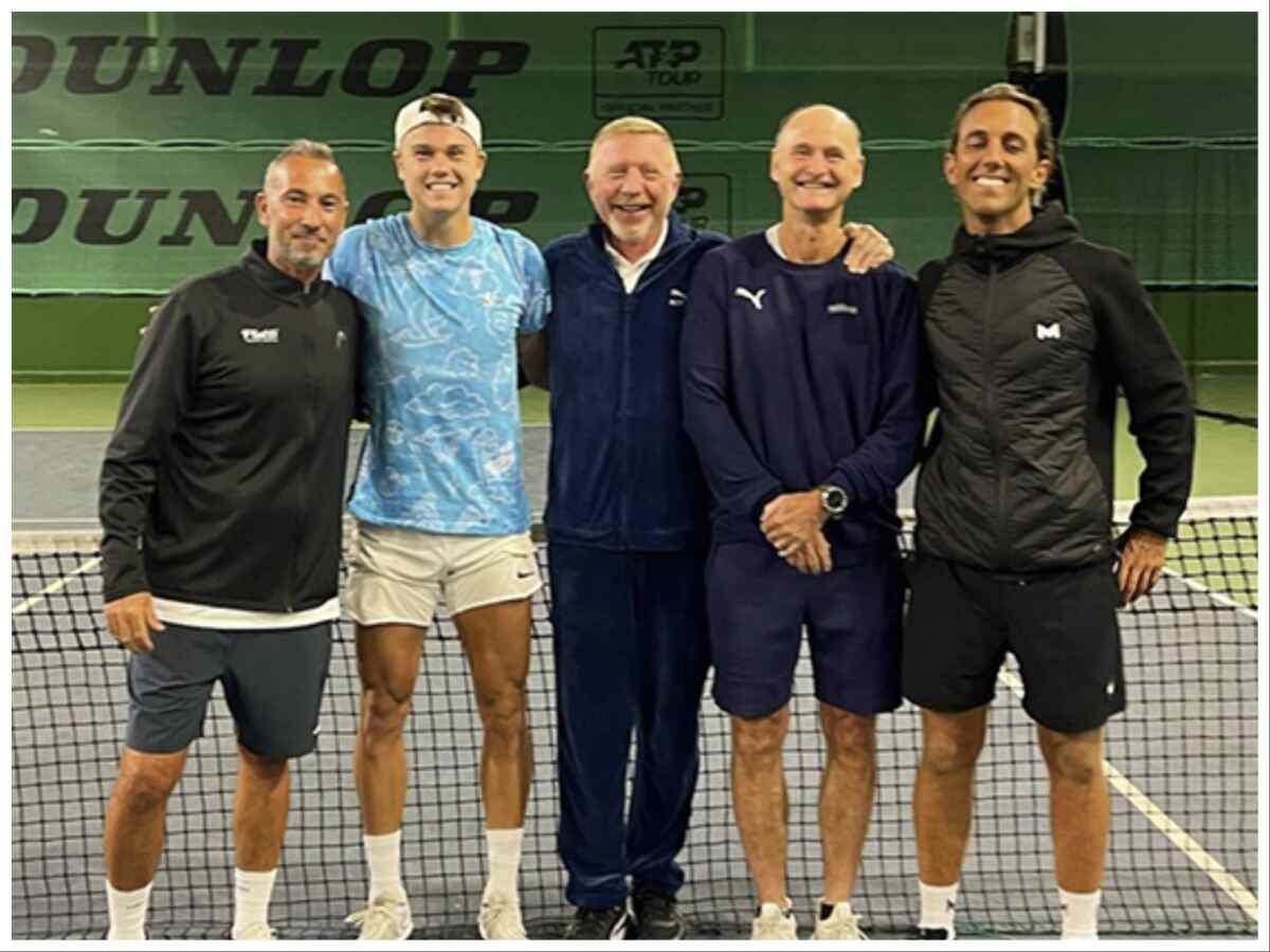 Holger Rune and his coaching staff