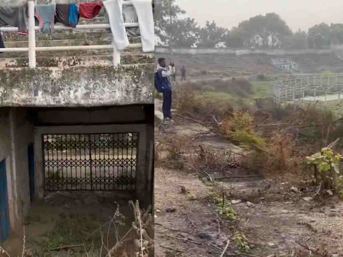 WATCH: Underwear and other clothes hung for drying as Bihar stadium’s filthy and pathetic condition goes viral during Ranji Trophy match