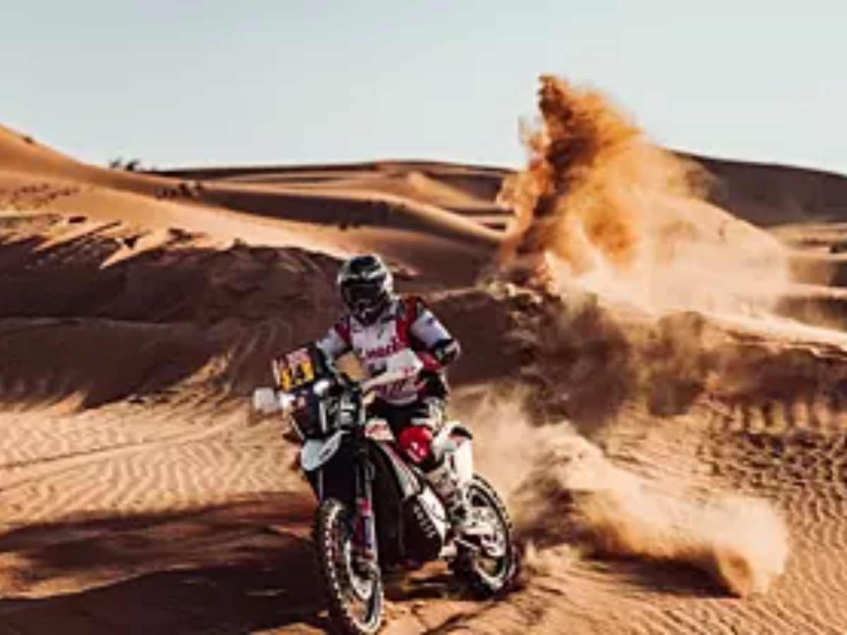 WATCH: Dakar rider’s bike abruptly shatters into multiple pieces while racing