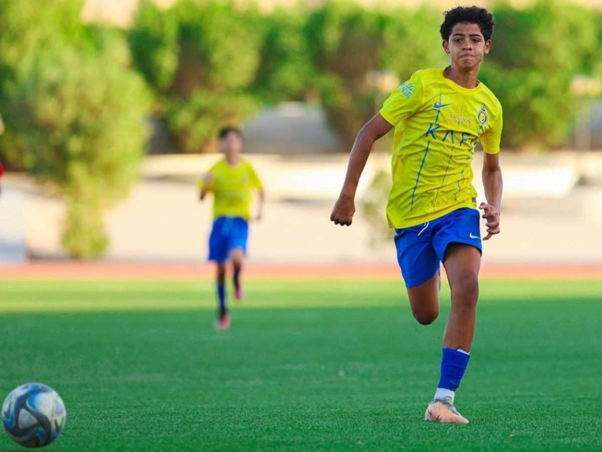 WATCH: Cristiano Ronaldo Jr mirrors father with STUNNING header for Al Nassr’s youth team