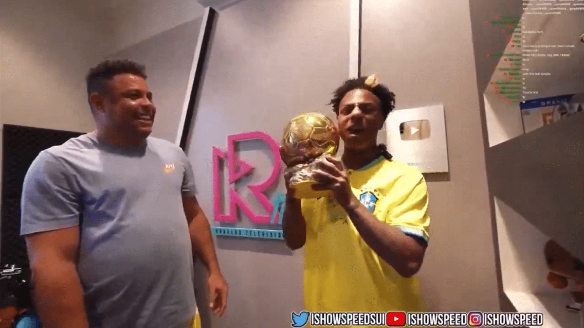 IShowSpeed holds Ballon dor