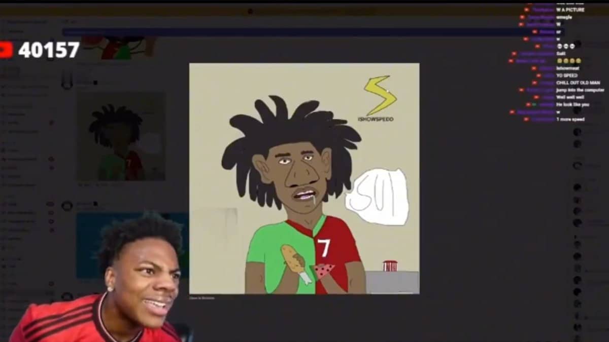 IShowSpeed rages at racist fan art