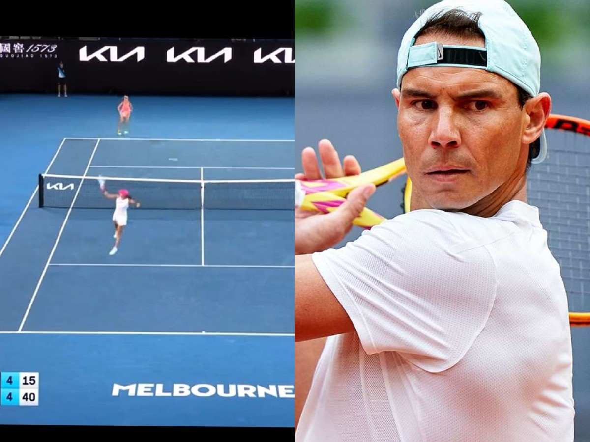 WATCH: Iga Swiatek hits an ‘Incredibly Difficult’ Rafael Nadal like one handed backhand!