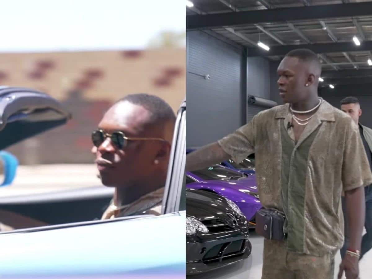 “It feels like a feline dragon!” Amidst drunk-and-driving troubles, Israel Adesanya tours $100 million car collection and tests WILD Ferrari