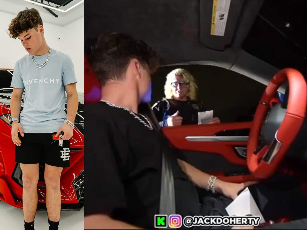 Watch: Kick streamer Jack Doherty gets pulled over by law enforcement for overspeeding in a residential area, later mocks the cops