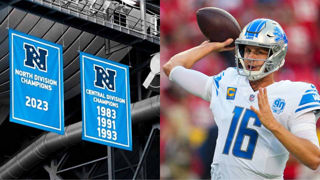 “Poverty franchise!” – Lions hanging NFC North division banner at Ford Field just weeks before the playoffs has NFL fans trolling the 93-year-old franchise