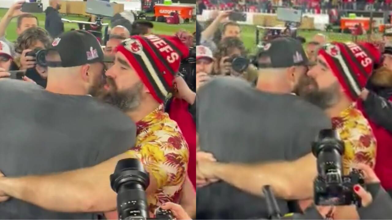 WATCH: “Finish this motherf**ker!” – Jason Kelce has a solid message for brother Travis Kelce after Chiefs’ Championship win over the Ravens