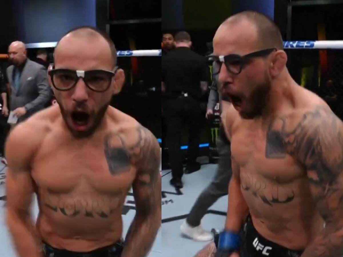 “Got that DAWG in him” – Fans in splits as UFC fighter goes into non-stop barking after win at first 2024 fight night