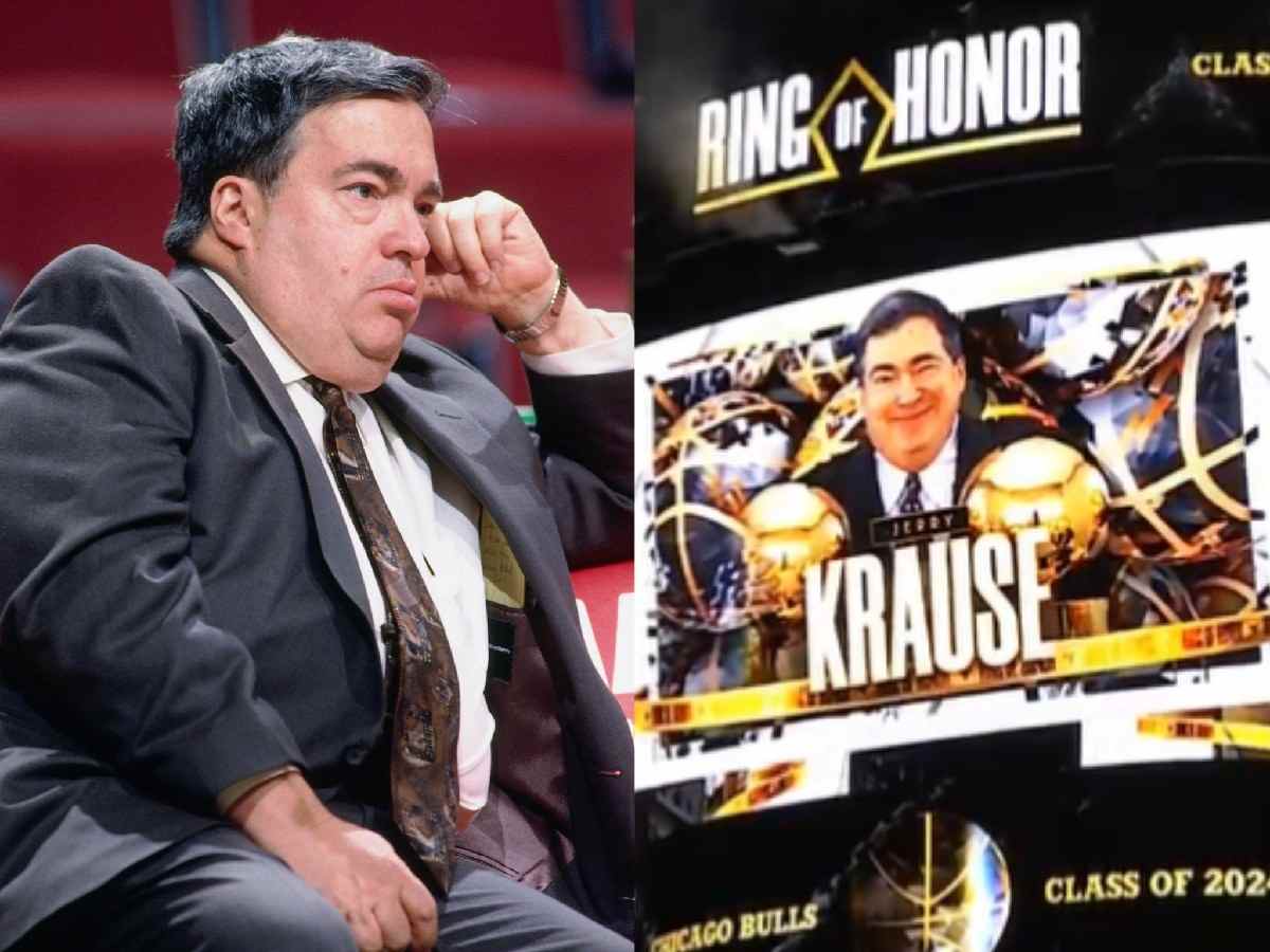 Jerry Krause was the creator of the team that won 6 NBA Titles, he was honored during the Bulls Ring of Honor ceremony