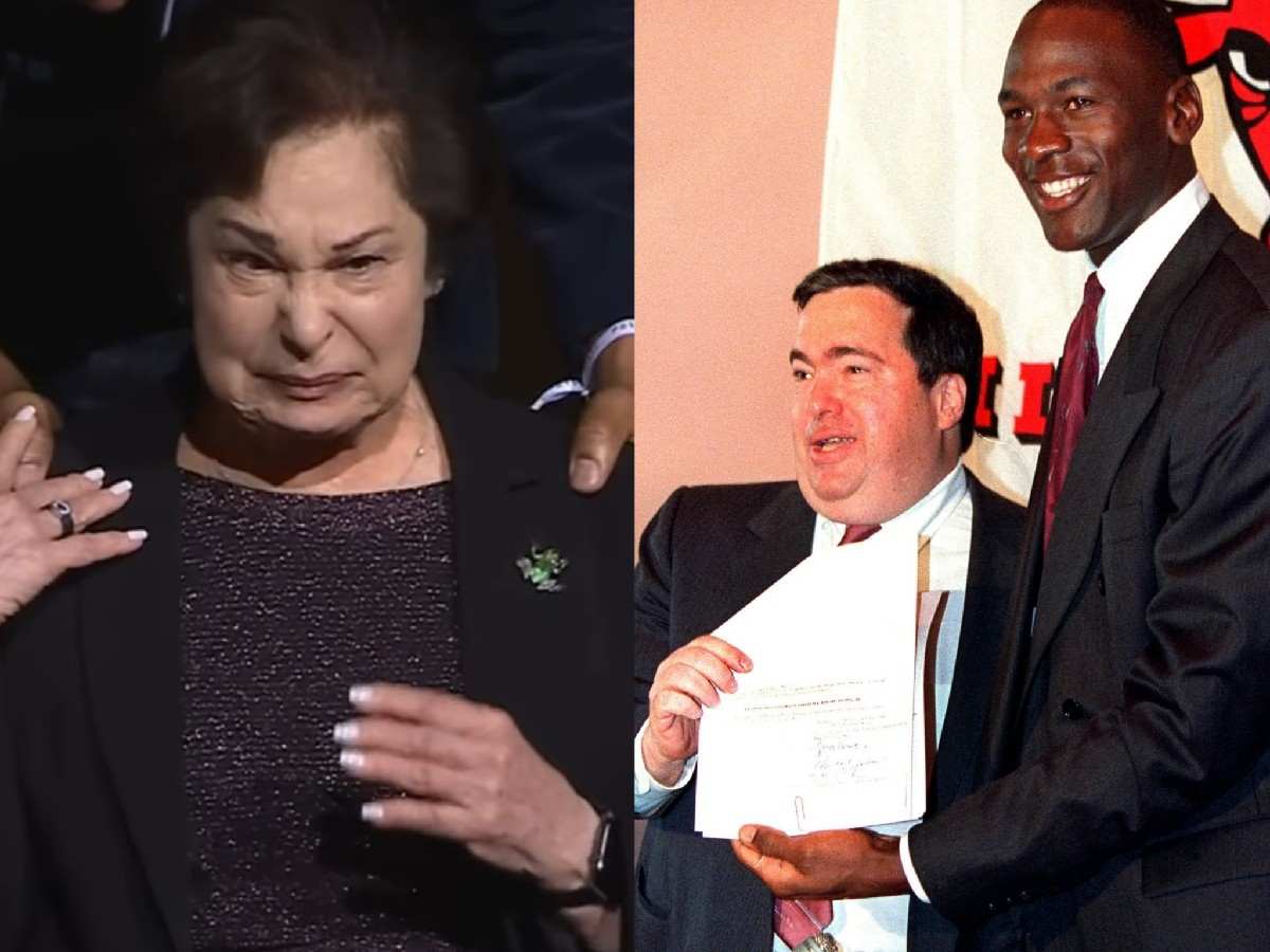 “Booing dead man is nasty stuff” – Michael Jordan blamed as Jerry Krause’s wife brought to tears by roar of boos from Chicago fans at Bulls ring of honor ceremony