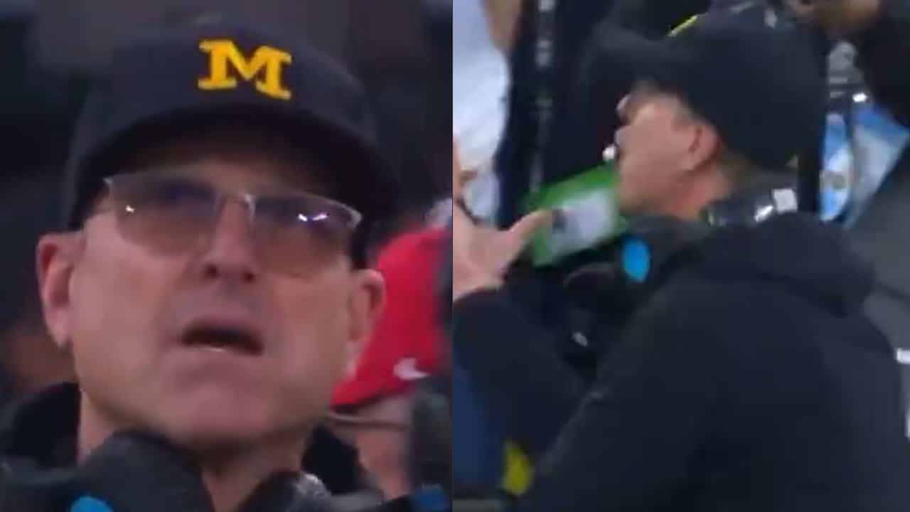 WATCH: ‘Pissed off’ Jim Harbaugh vents out his frustration publicly after Alabama’s rushing touchdown in the Rose Bowl