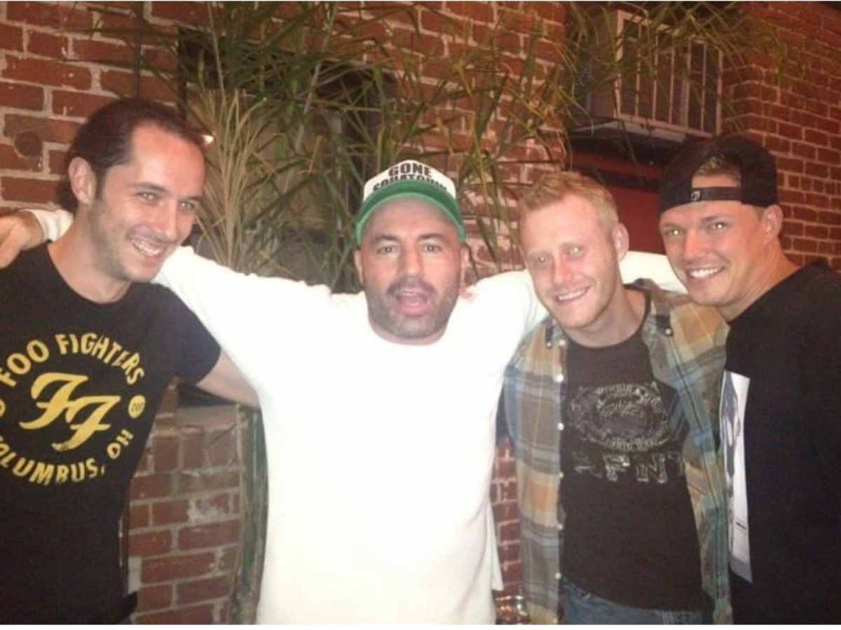 Joe Rogan and Jamie Vernon with friends