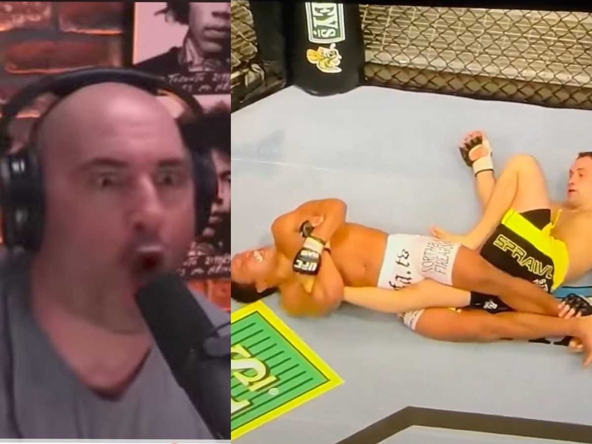 WATCH: Young Joe Rogan’s RARE clip shows commentator squeaking at fighter’s ankle almost getting broken