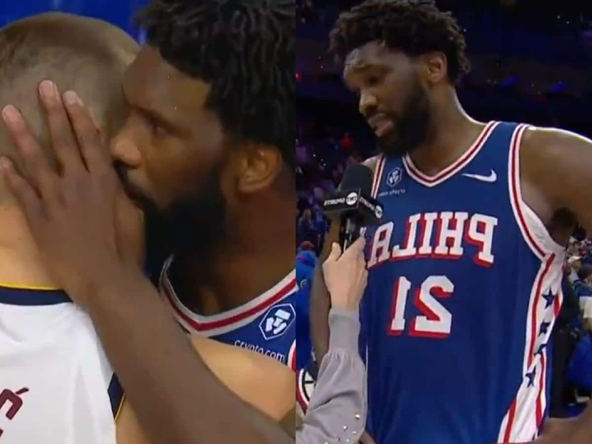 WATCH: “Just told him he’s the best player in the league” – Joel Embiid shares a heartwarming embrace with Nikola Jokić after 76ers’ sublime victory over Nuggets