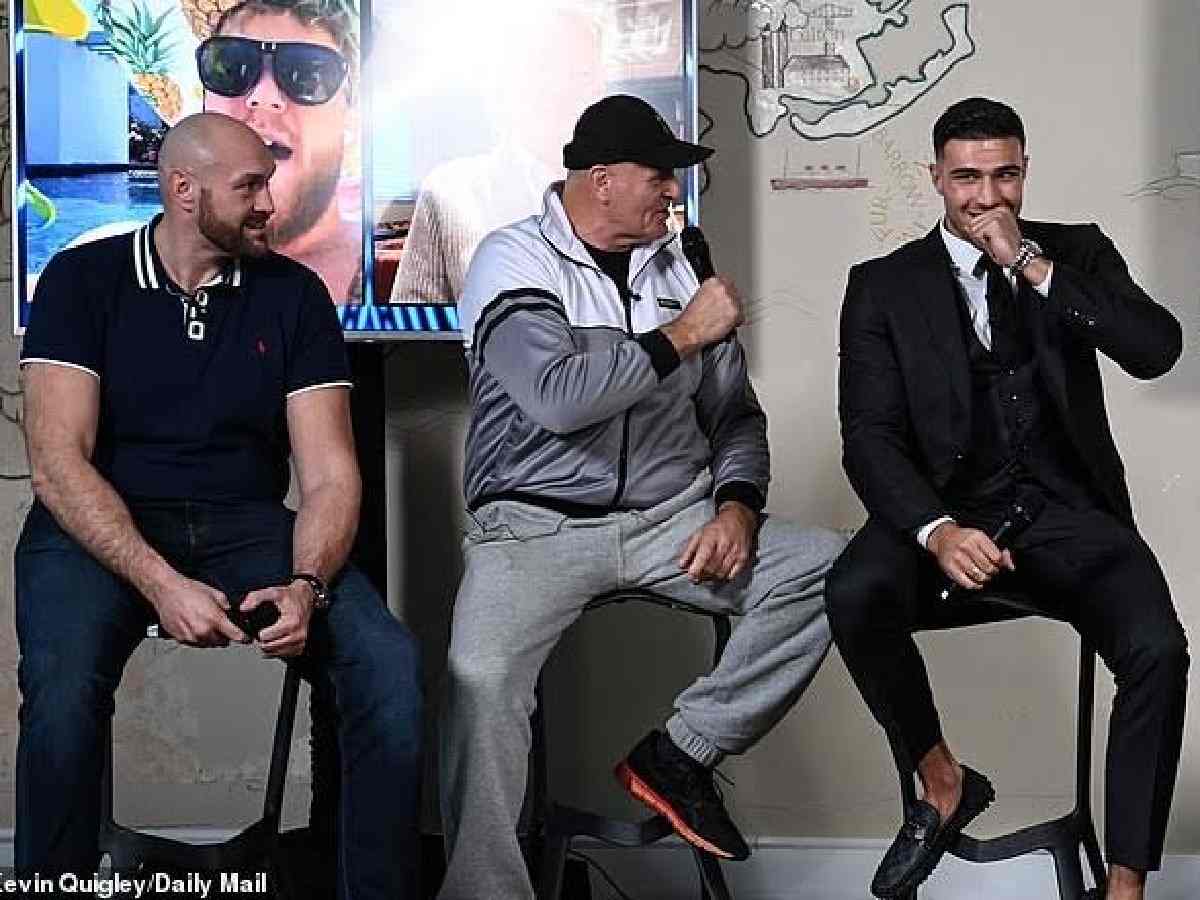 John Fury with sons Tyson Fury and Tommy Fury