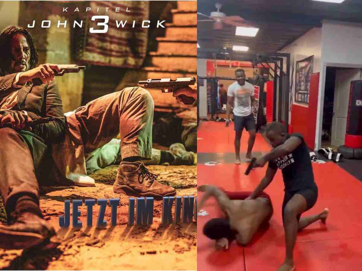 WATCH: “They’re doing John Wick drills” – Unique BJJ training with firearm has MMA fans in shock