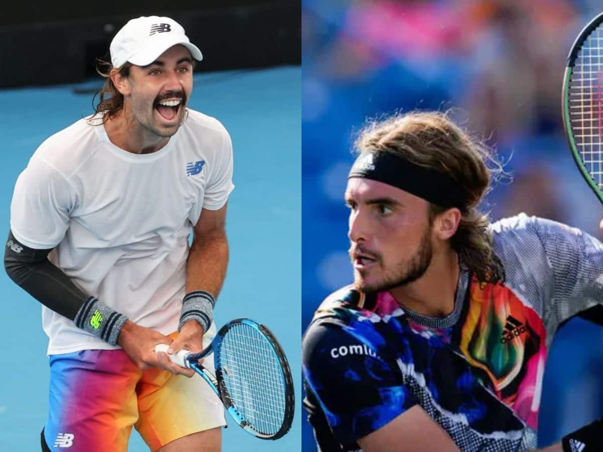 Jordan Thompson and Stefanos Tsitsipas (Credits: TNYT)