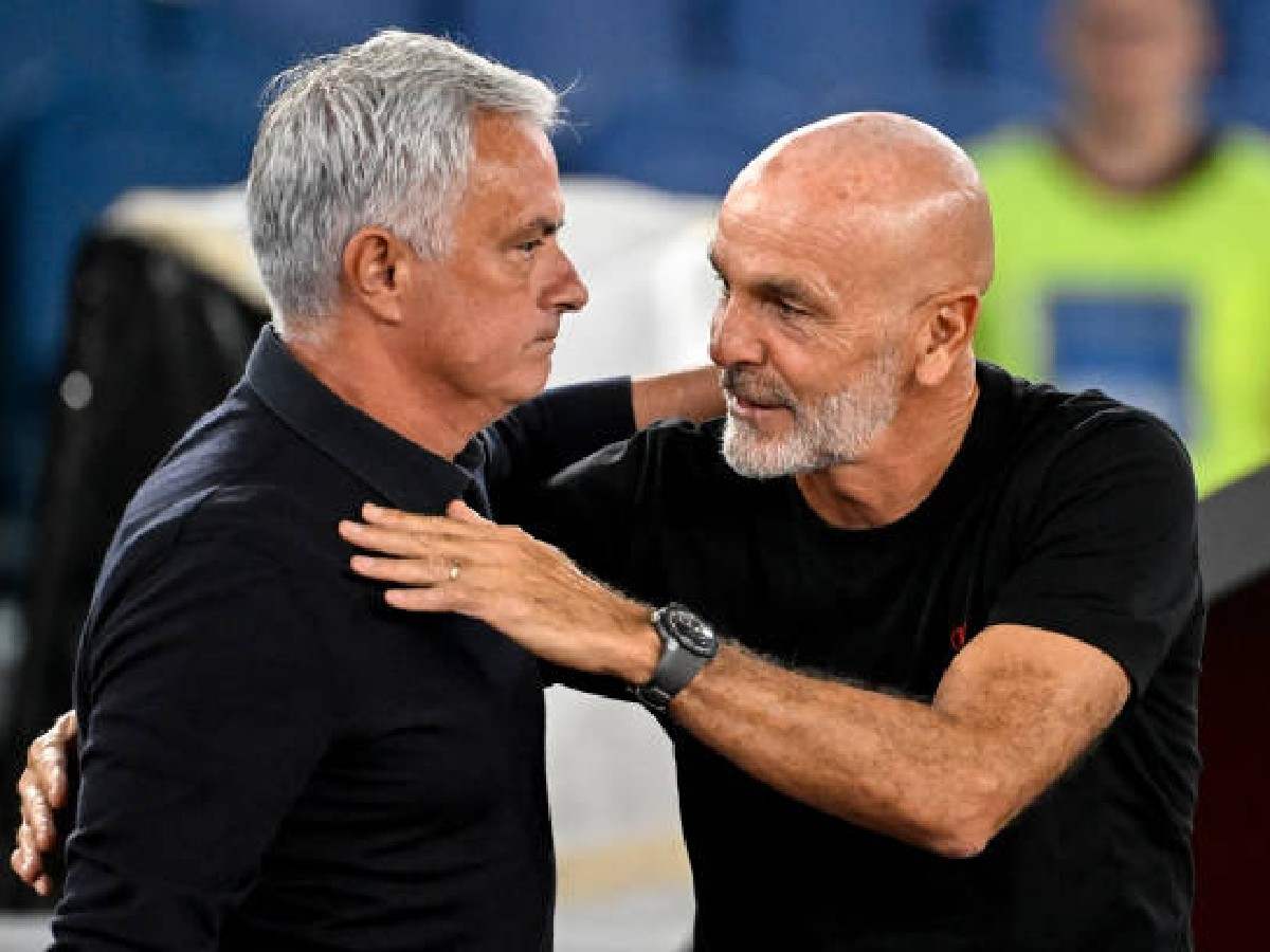 Jose Mourinho and Stefano Pioli