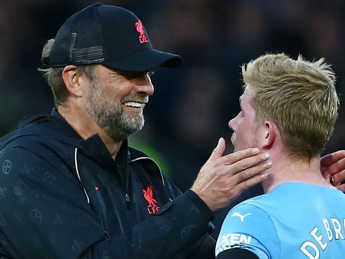 Jurgen Klopp and Kevin De Bruyne 