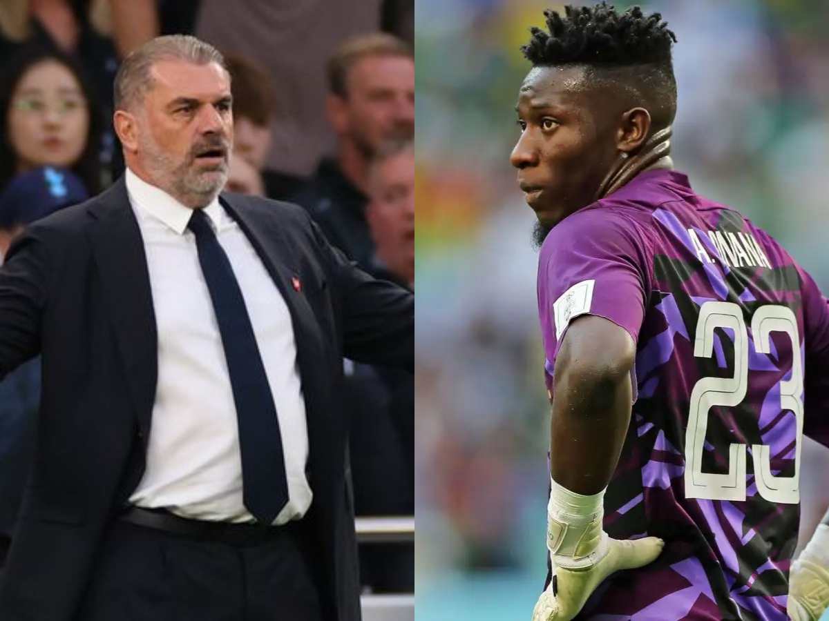 (L) Ange Postecoglou (R) Andre Onana 