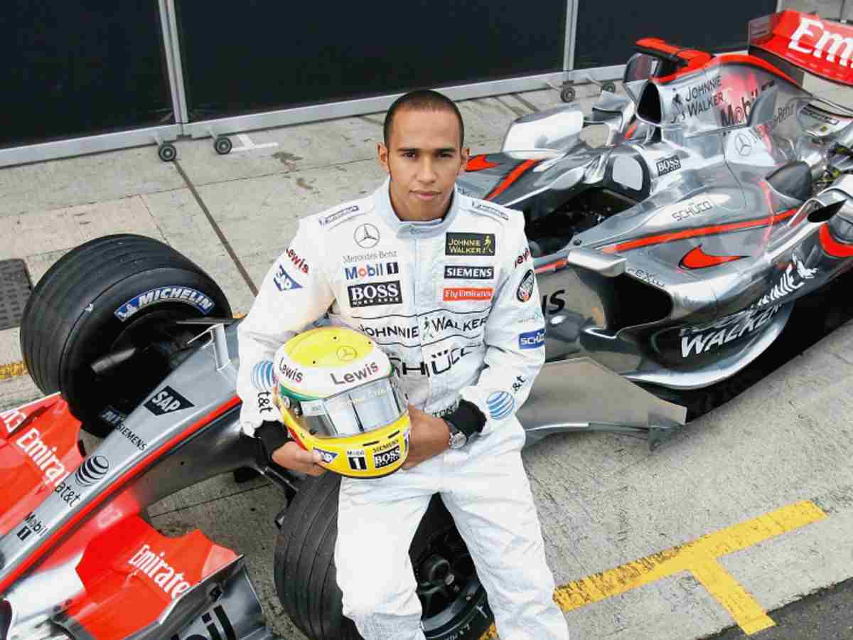 Lewis Hamilton at a McLaren test in 2006