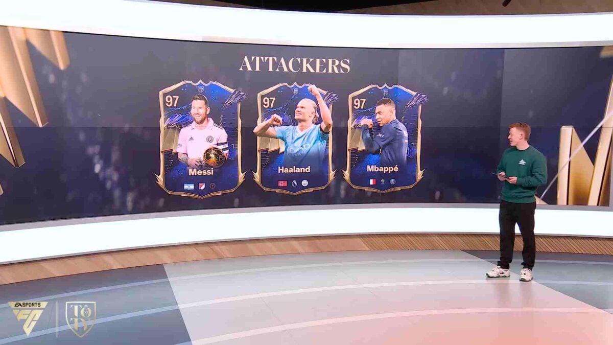 List of players in EA FC 24's Team of the Year Attackers Lionel Messi, Erling Haaland, Kylian Mbappe TOTY