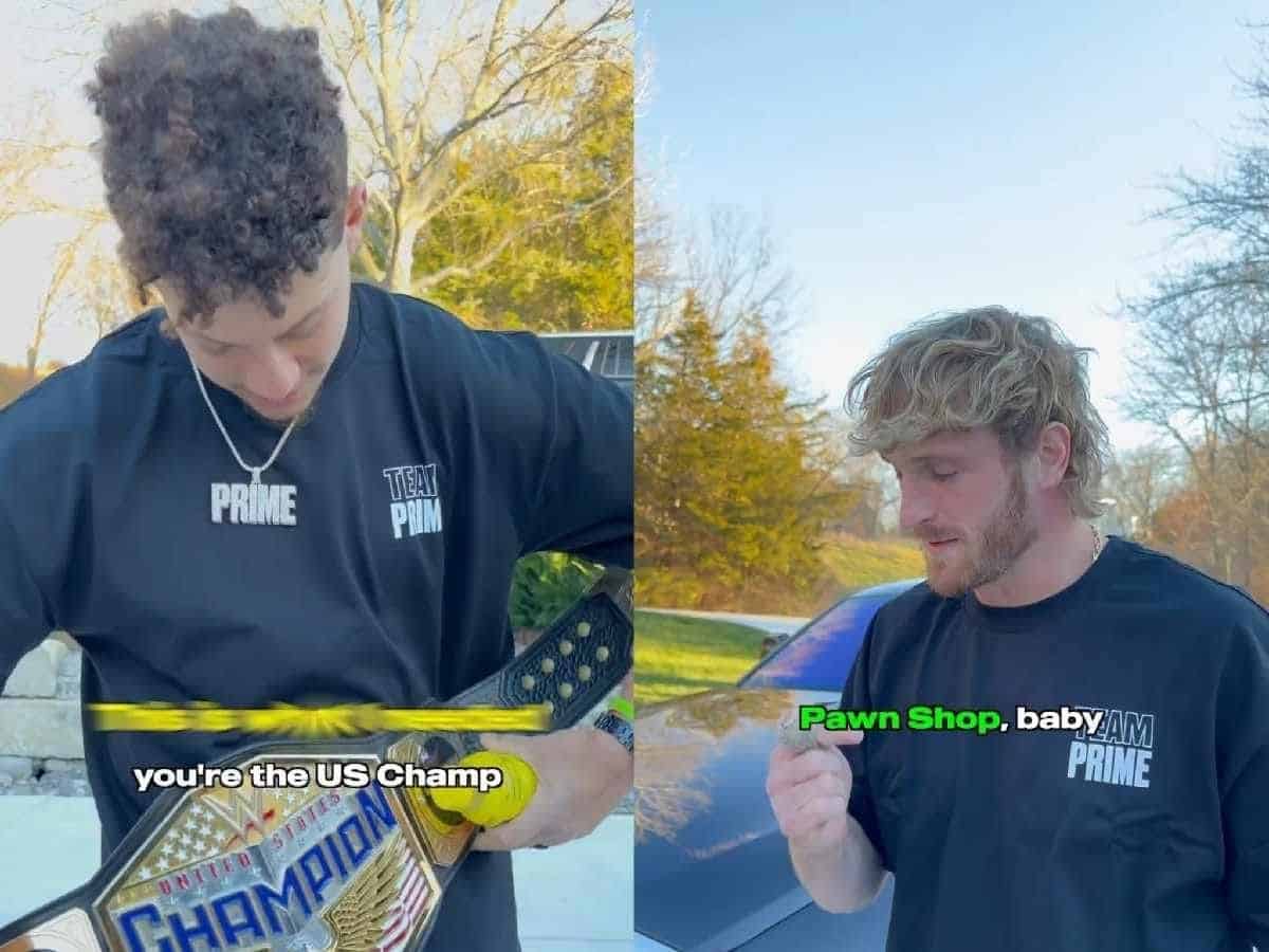 WATCH: Chief’s Patrick Mahomes trades his Super Bowl ring for Logan Paul’s WWE title and instantly regrets it