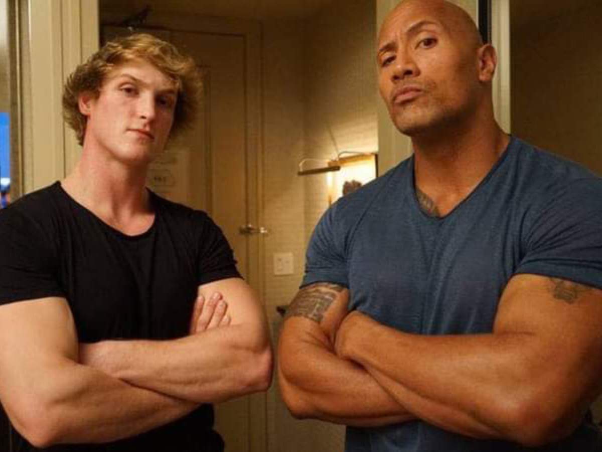 Logan Paul and The Rock 