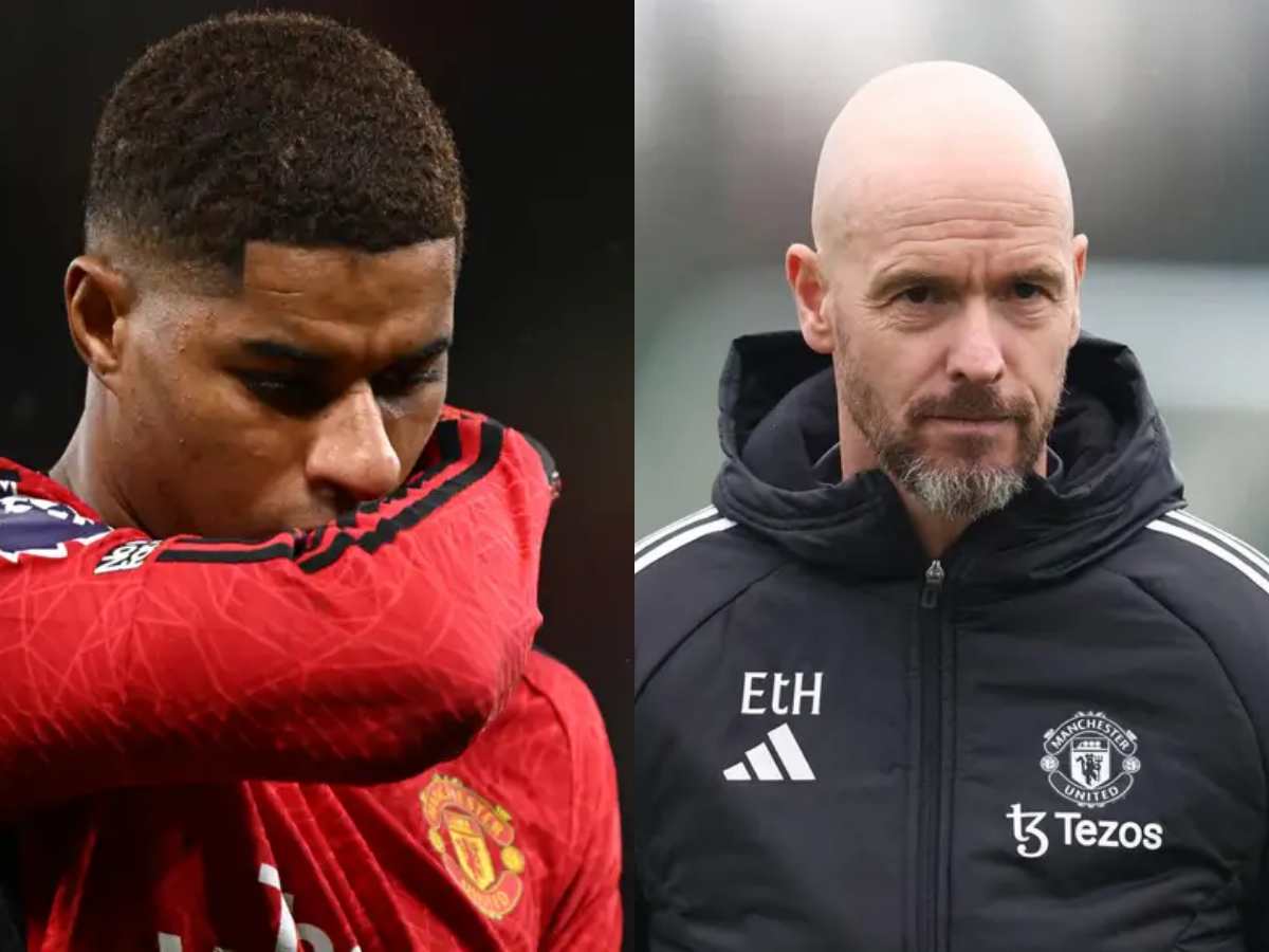 Marcus Rashford and Erik ten Hag